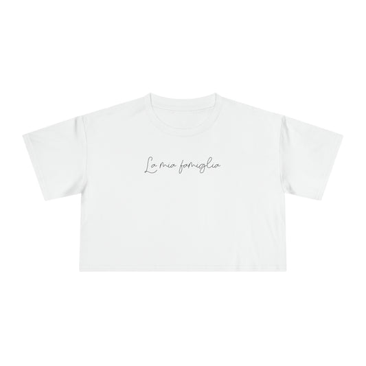 La Mia Famiglia Handwritten Crop Tee