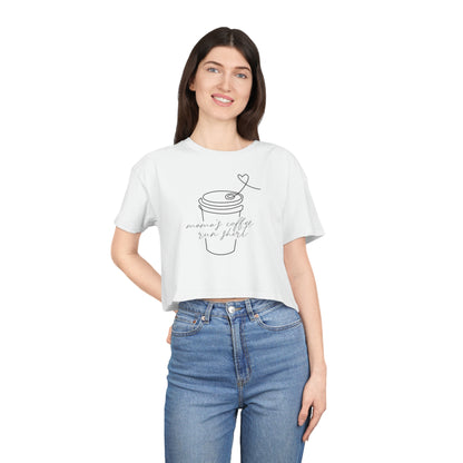 Mama's Coffee Run Crop Tee